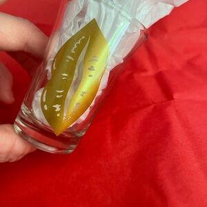 Gold Lip Print Shot Glass